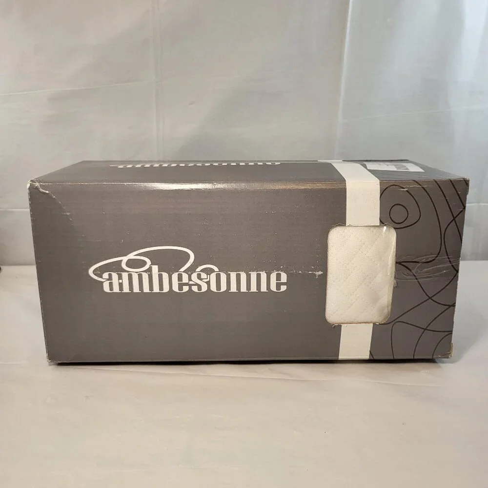 Ambesonne Soft Texture Quilted Mattress Pad Size Full White NEW